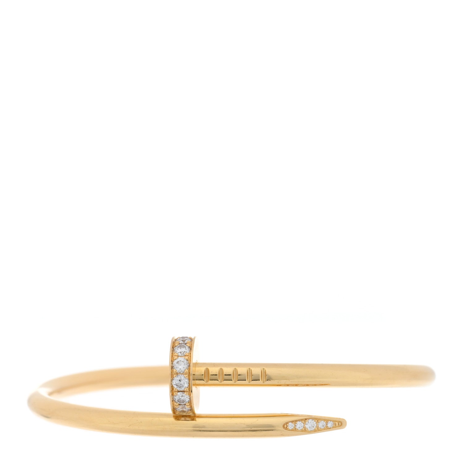 Cartier 18K Yellow Gold Diamond Juste Un Clou Bracelet 15 1 of 4