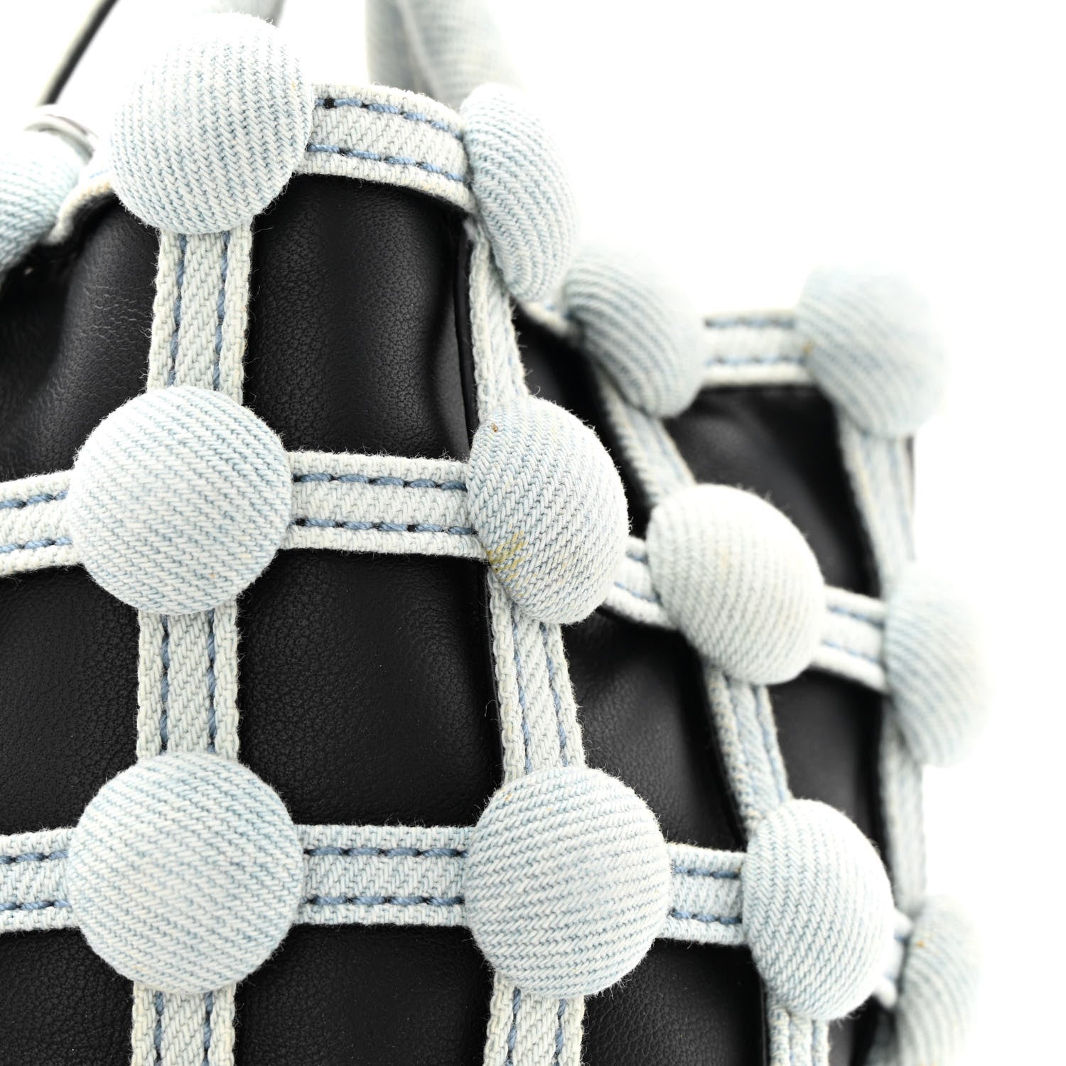Alexander Wang Nappa Denim Dome Studded Mini Roxy Bucket Bag Black 13 of 17