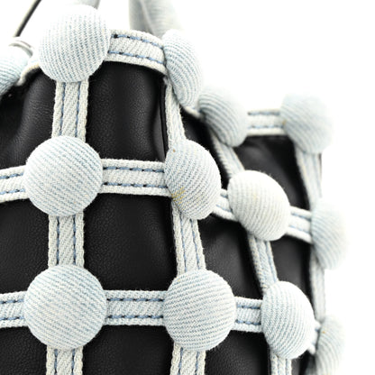 Alexander Wang Nappa Denim Dome Studded Mini Roxy Bucket Bag Black 13 of 17