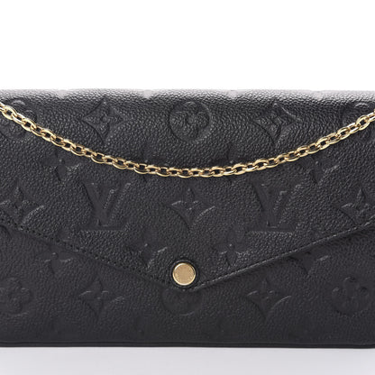Louis Vuitton Empreinte Pochette Felicie Chain Wallet Black 7 of 9