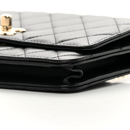 Chanel Lambskin Quilted Trendy CC Wallet On Chain WOC Black 11 of 14