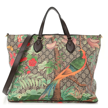 Gucci Soft GG Supreme Monogram Tian Medium Crossbody Tote Beige Multicolor New Acero 1 of 10