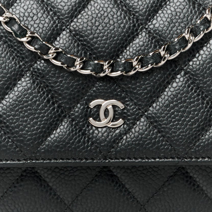Chanel Caviar Quilted Wallet on Chain WOC Black 8 of 10