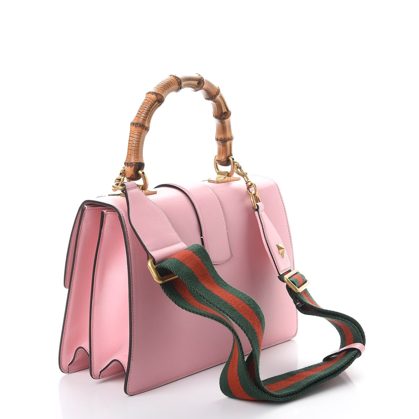 Calfskin Bamboo Web Embroidered Medium Dionysus Top Handle Bag Pink