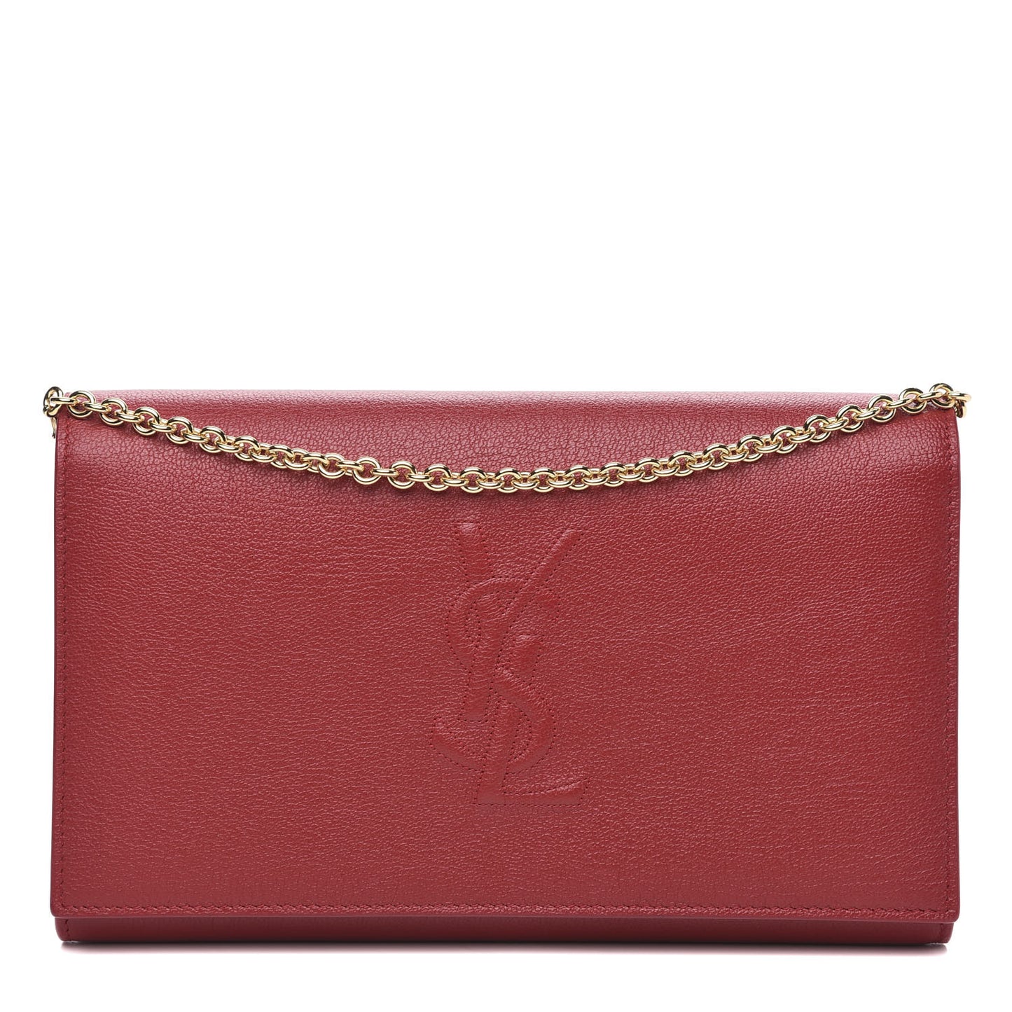 Calfskin Belle de Jour Chain Clutch Rouge Orient