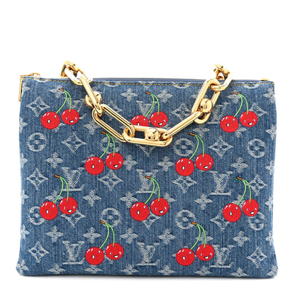 Louis Vuitton LV X TM Monogram Denim Cerises Coussin PM Blue 1 of 9
