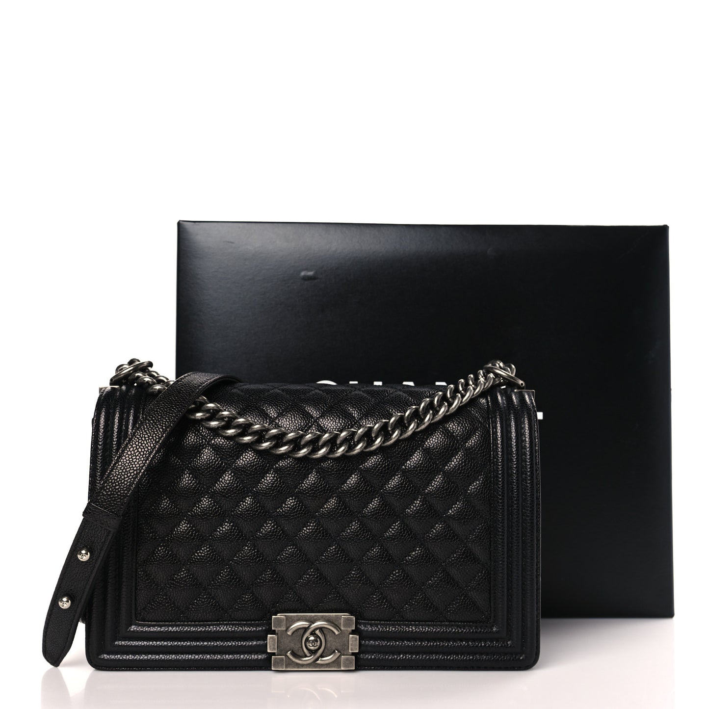 Caviar Quilted New Medium Boy Flap Black