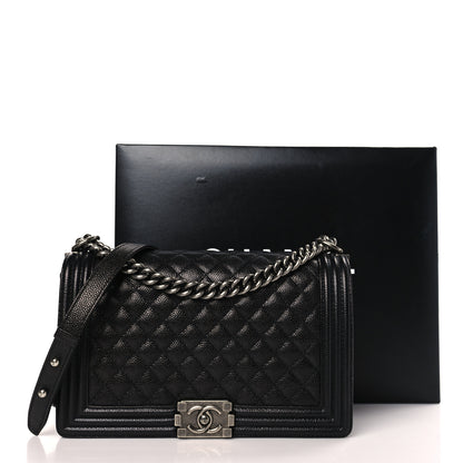 Chanel Caviar Quilted New Medium Boy Flap Black 9 of 9