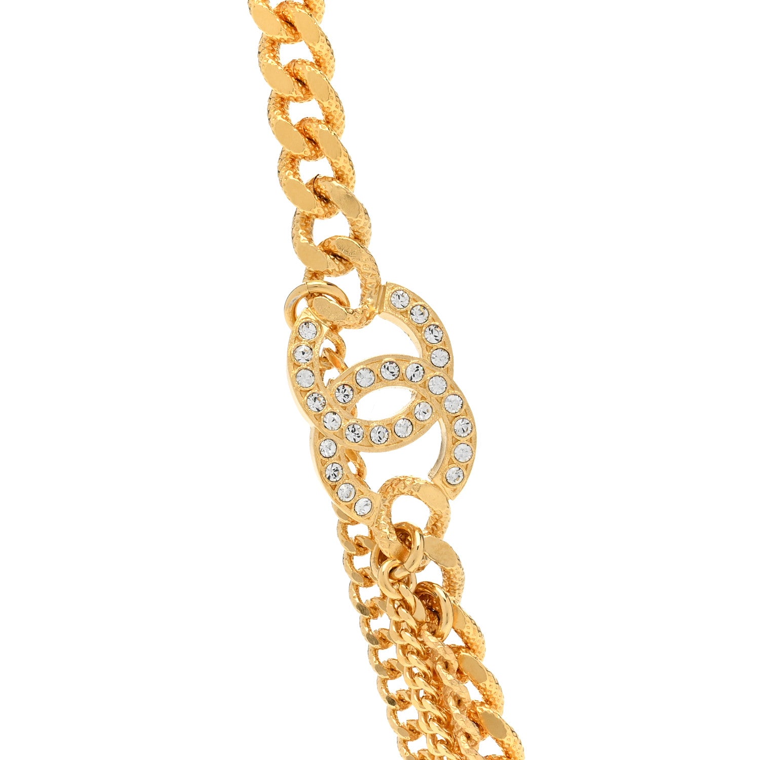 Chanel Crystal CC Multi Strand Chain Belt Gold 3 of 5