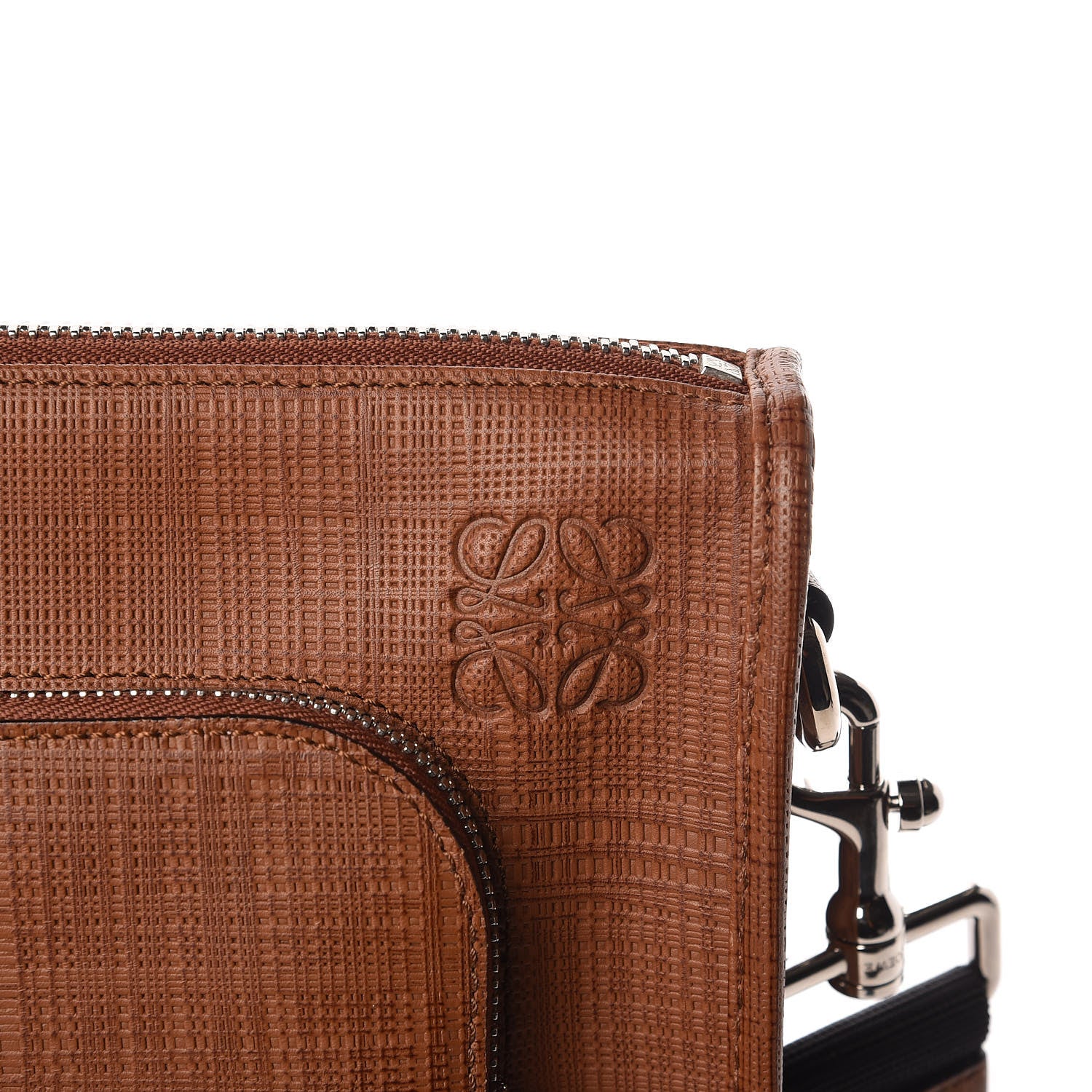 Loewe Textured Calfskin Wide Briefcase Tan 7 of 11