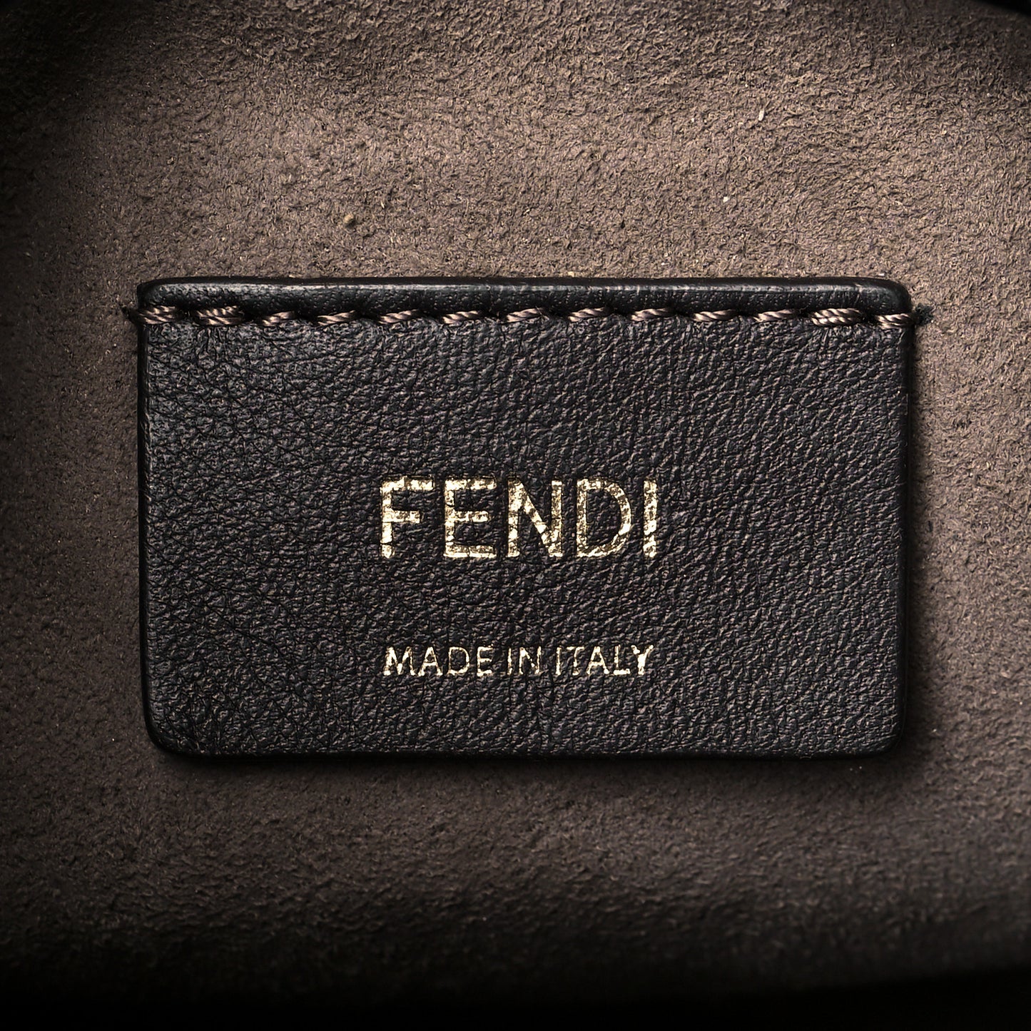 Vitello Liberty F is Fendi Bi-Color FF 1974 Embossed Mini Mon Tresor Bucket Bag Maya Black