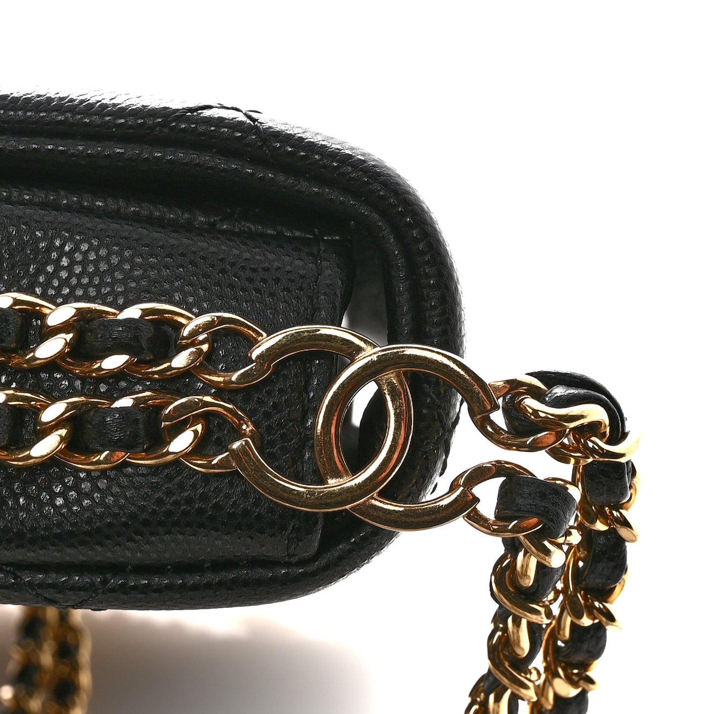 Caviar Quilted Mini CC You Flap Black