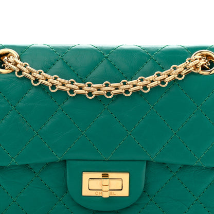 Chanel Aged Calfskin Quilted 2.55 Reissue Mini Flap Green 8 of 10