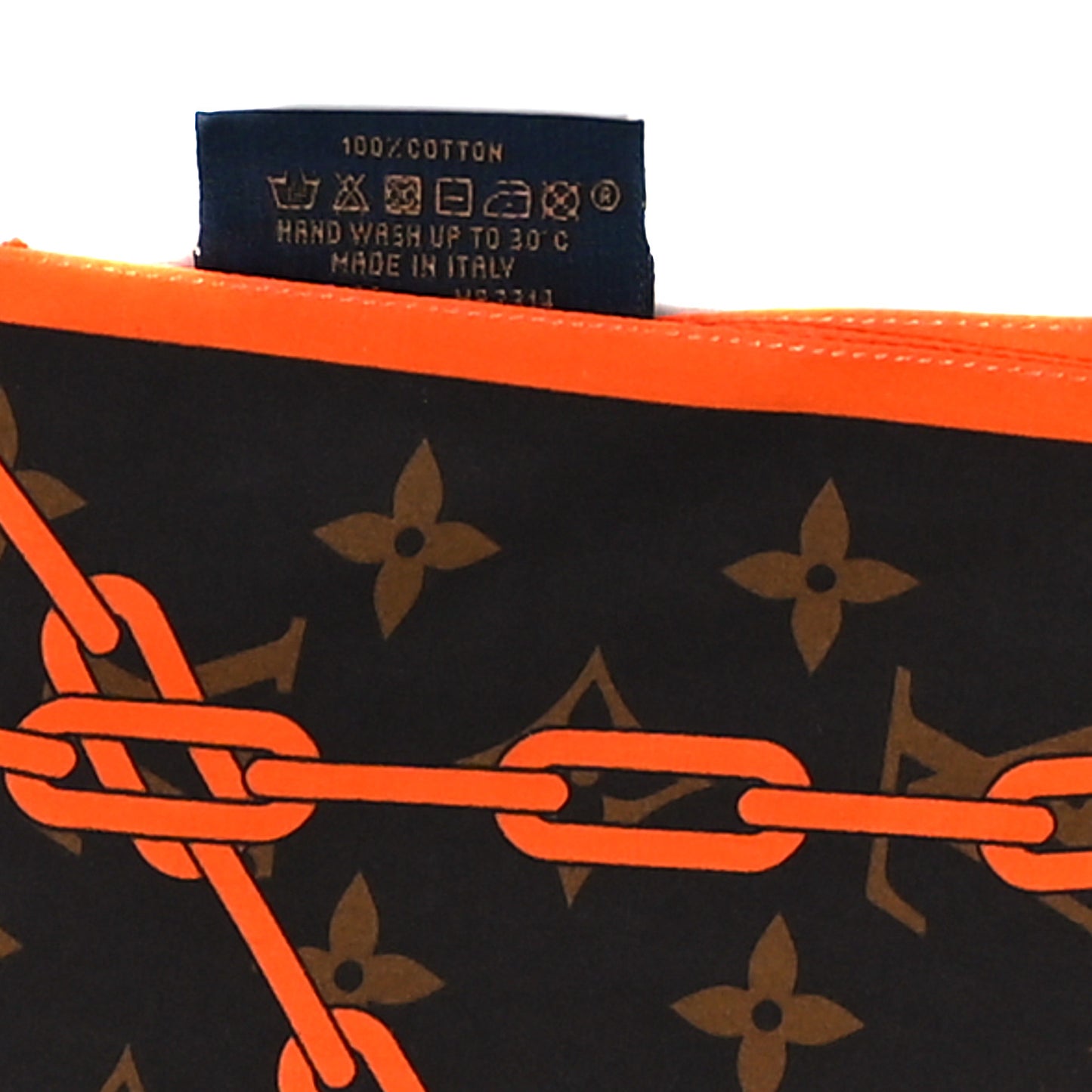 Cotton Monogram Solar Ray Bandana Scarf Orange