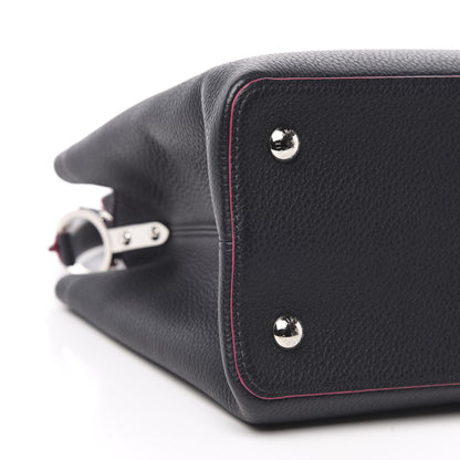 Louis Vuitton Taurillon Capucines MM Cobalt Fuchsia 7 of 10