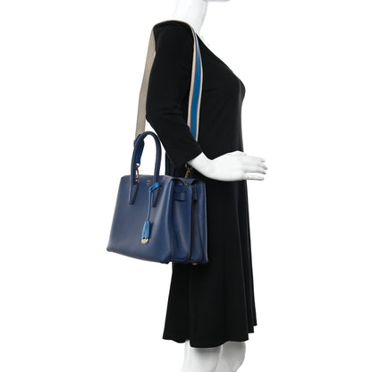 MCM Grained Calfskin Medium Milla Tote Navy 2 of 11