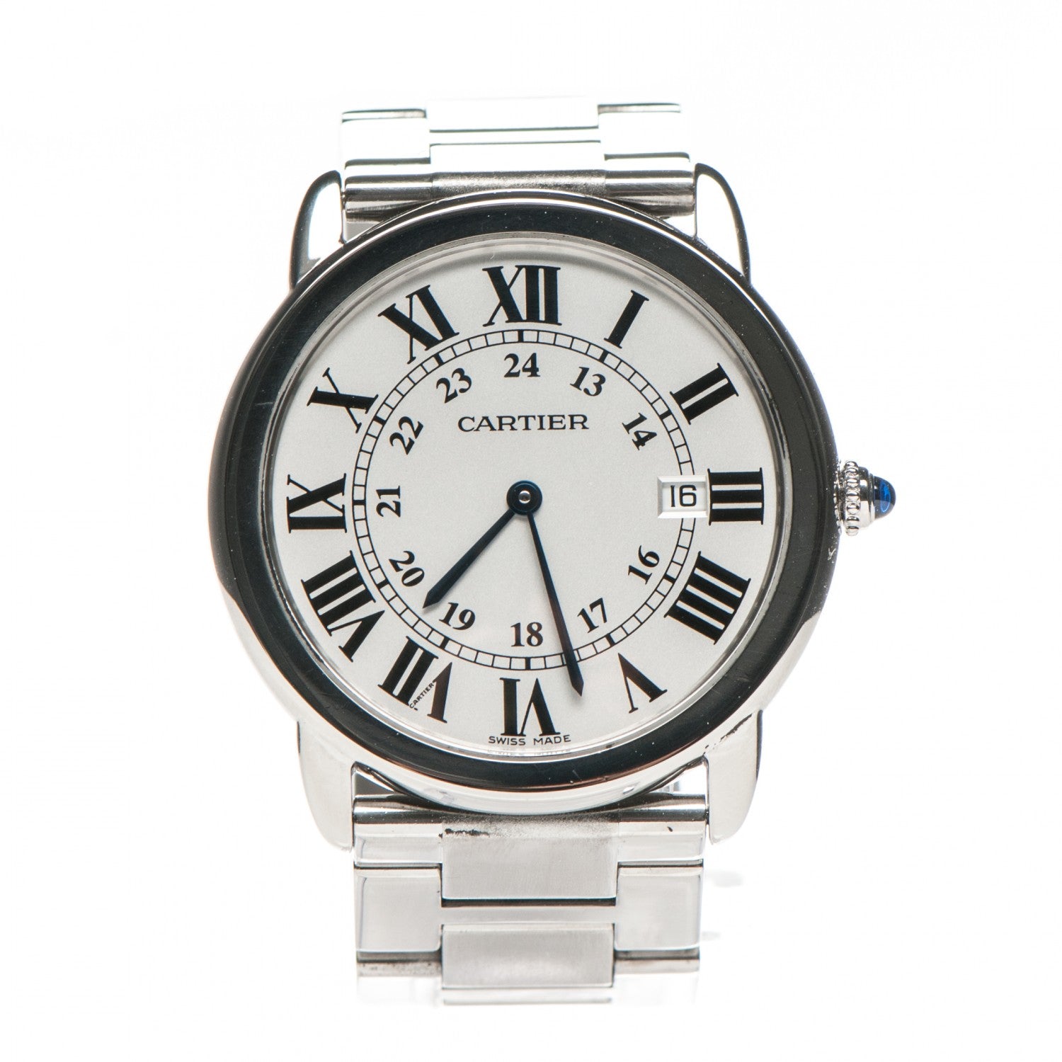 Cartier Stainless Steel 36mm Ronde Solo Quartz Watch 1 of 5