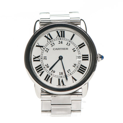 Cartier Stainless Steel 36mm Ronde Solo Quartz Watch 1 of 5