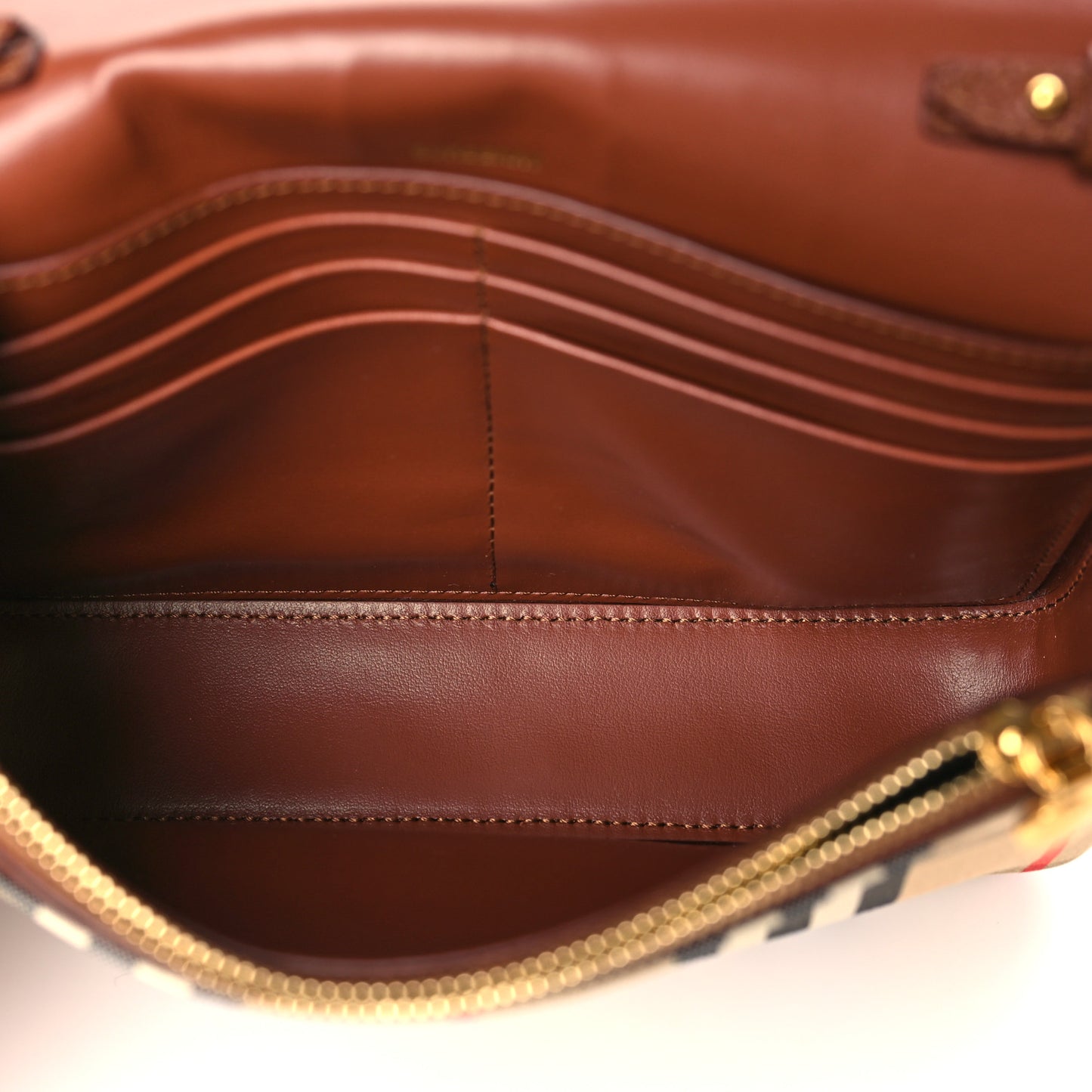 Calfskin Mini Vintage Check Note Bag Tan