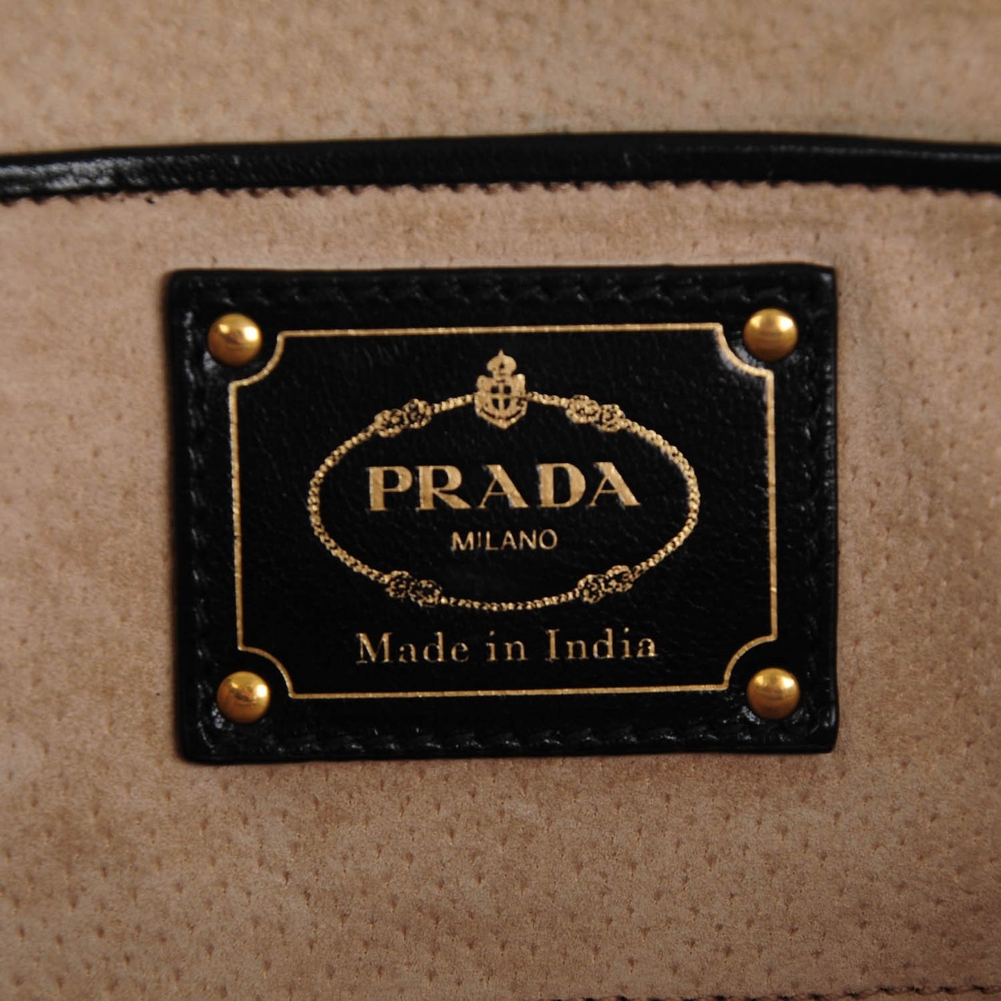 Goatskin Woven Large Tote Moro Black