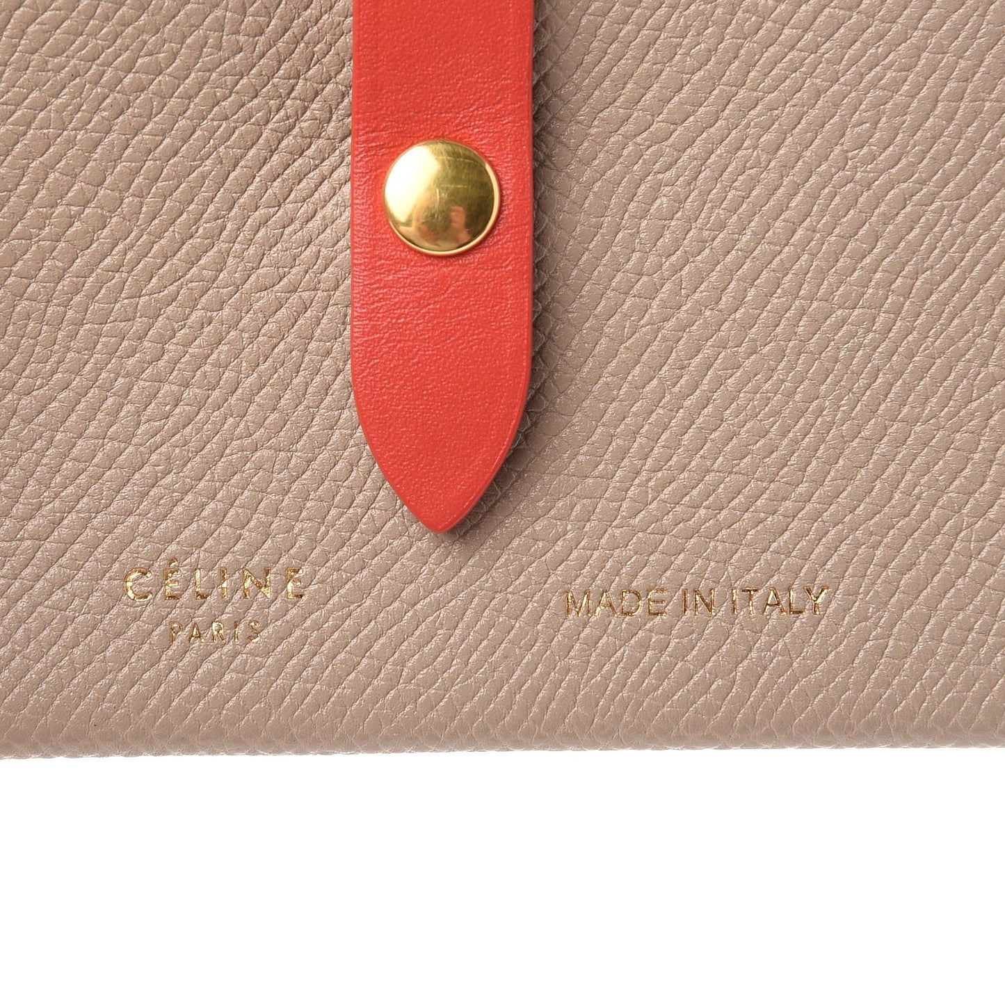 Grained Shiny Calfskin Accordion Card Holder Light Taupe