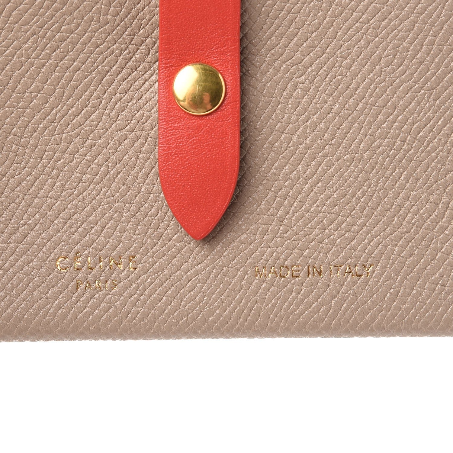 Celine Grained Shiny Calfskin Accordion Card Holder Light Taupe 6 of 8