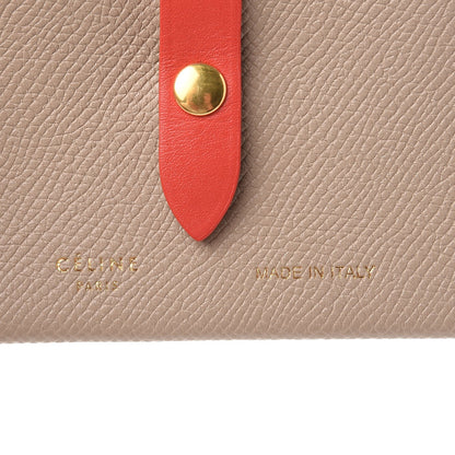 Celine Grained Shiny Calfskin Accordion Card Holder Light Taupe 6 of 8