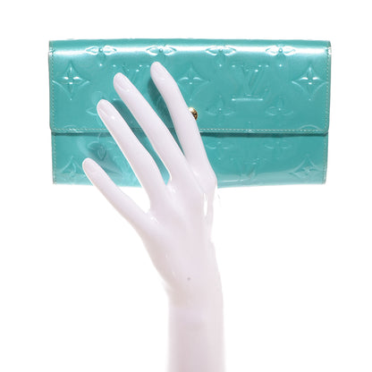 Louis Vuitton Vernis Sarah Wallet Blue Lagon 2 of 8