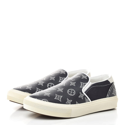 Louis Vuitton Savane Monogram Trocadero Slip On Sneakers 6 Encre 3 of 11