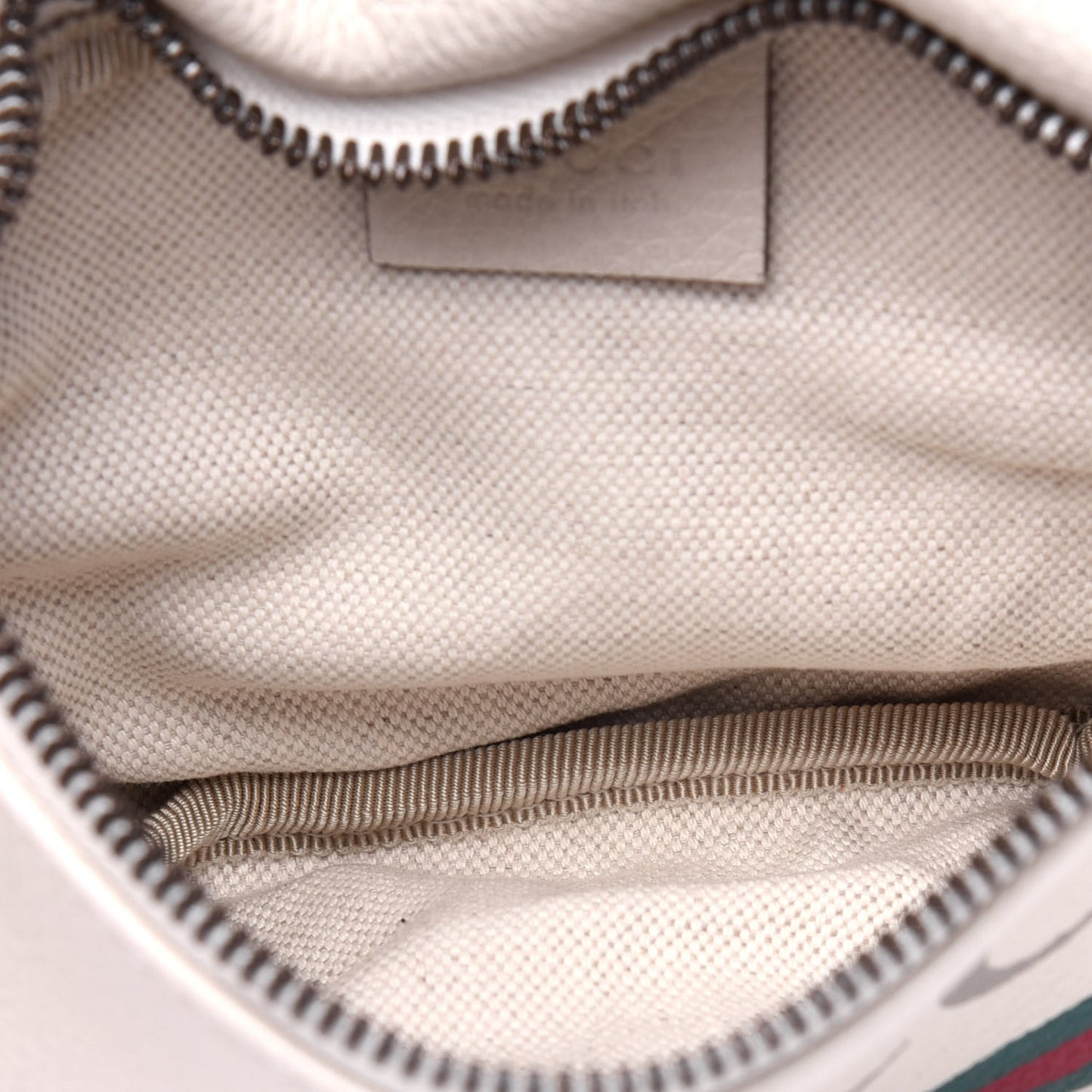 Grained Calfskin Small Logo Belt Bag White