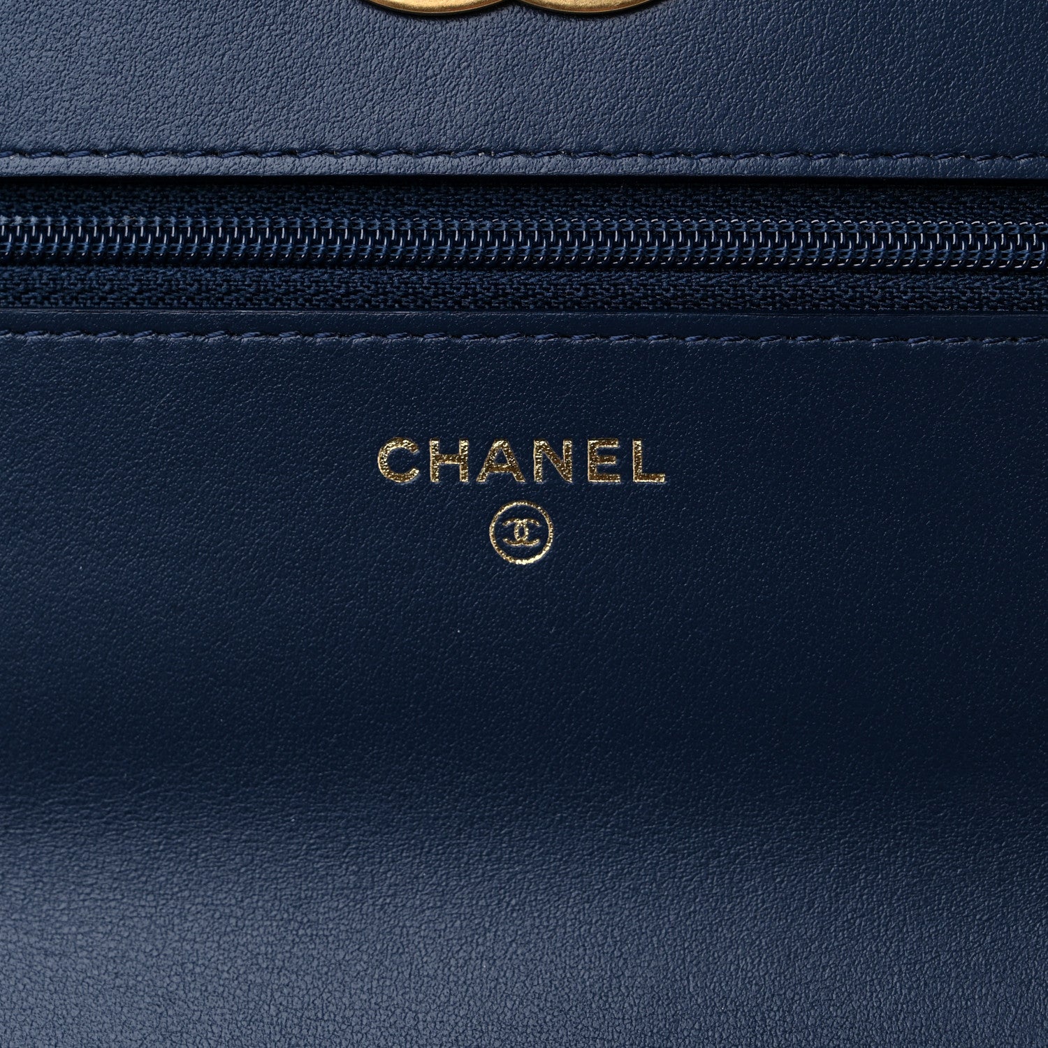 Chanel Tweed Quilted Chanel 19 Wallet On Chain WOC Blue White Navy Blue 6 of 11