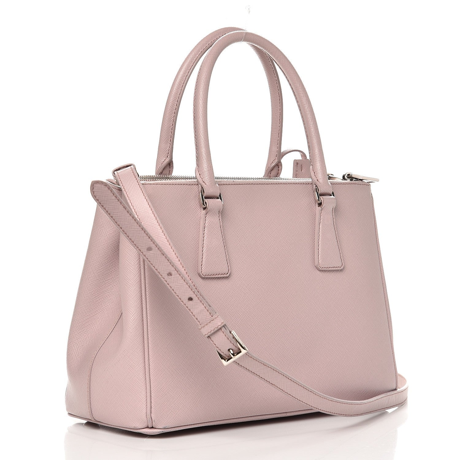 Prada Saffiano Small Galleria Double Zip Tote Mughetto 3 of 12