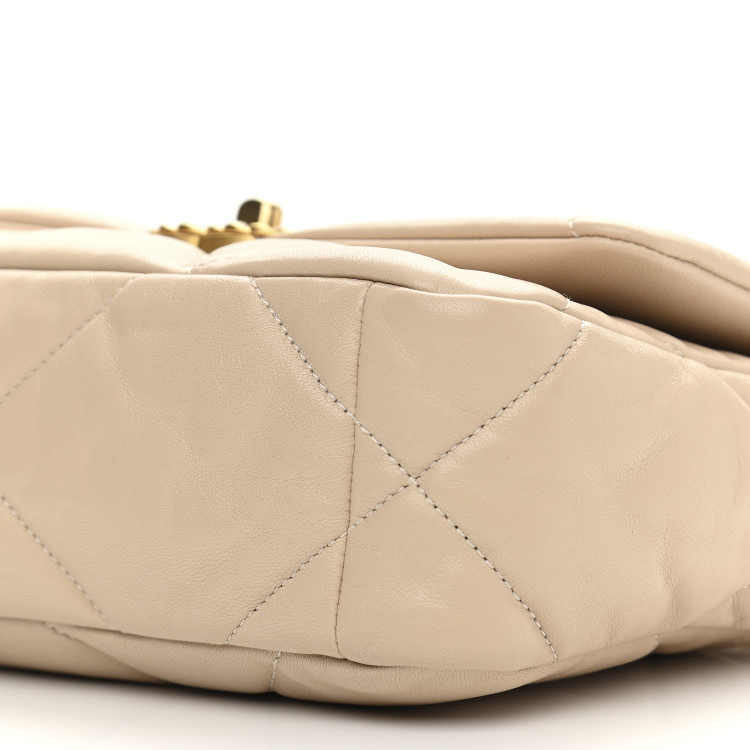 Chanel Lambskin Quilted Medium Chanel 19 Flap Beige 10 of 11