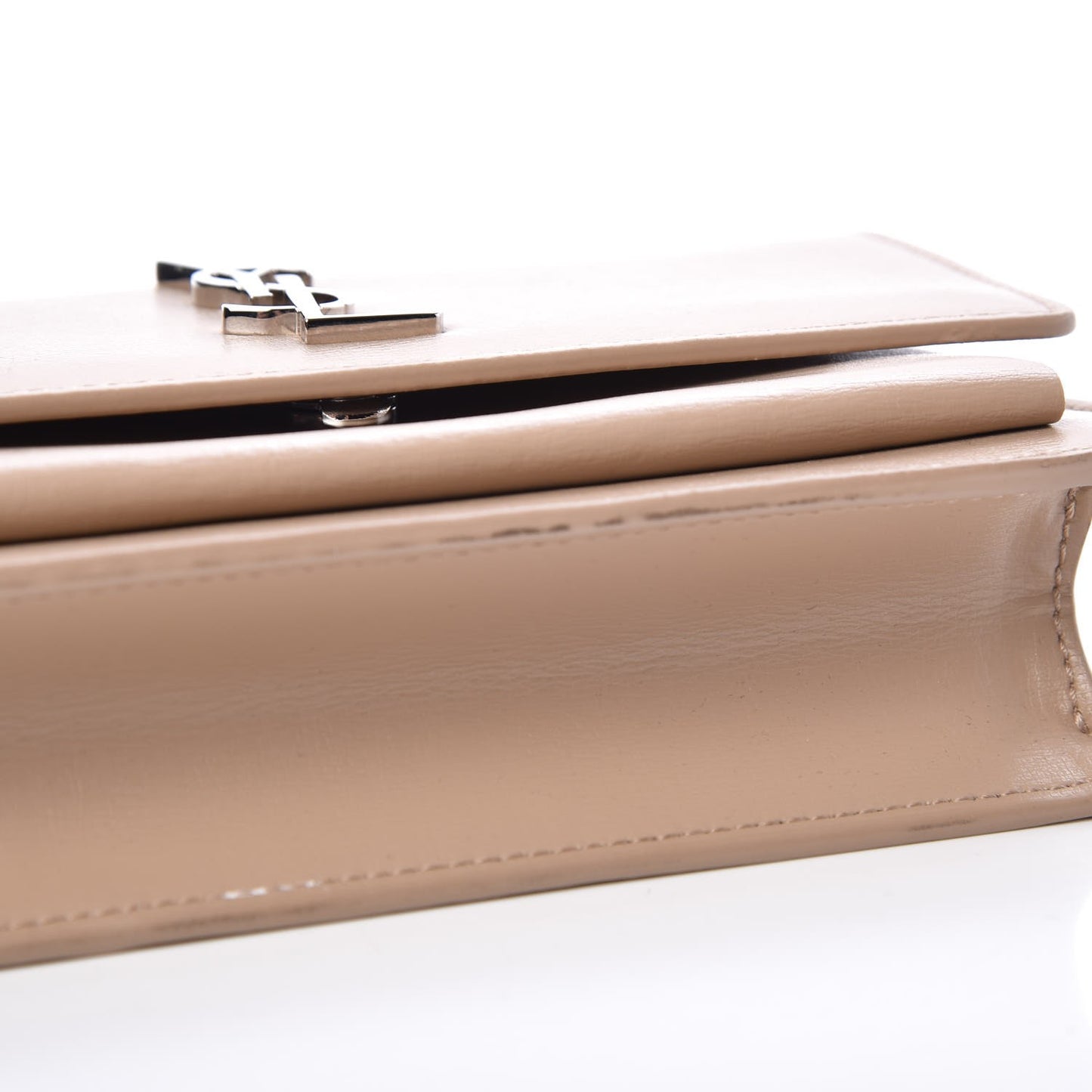 Calfskin Monogram Sunset Chain Wallet Dark Beige