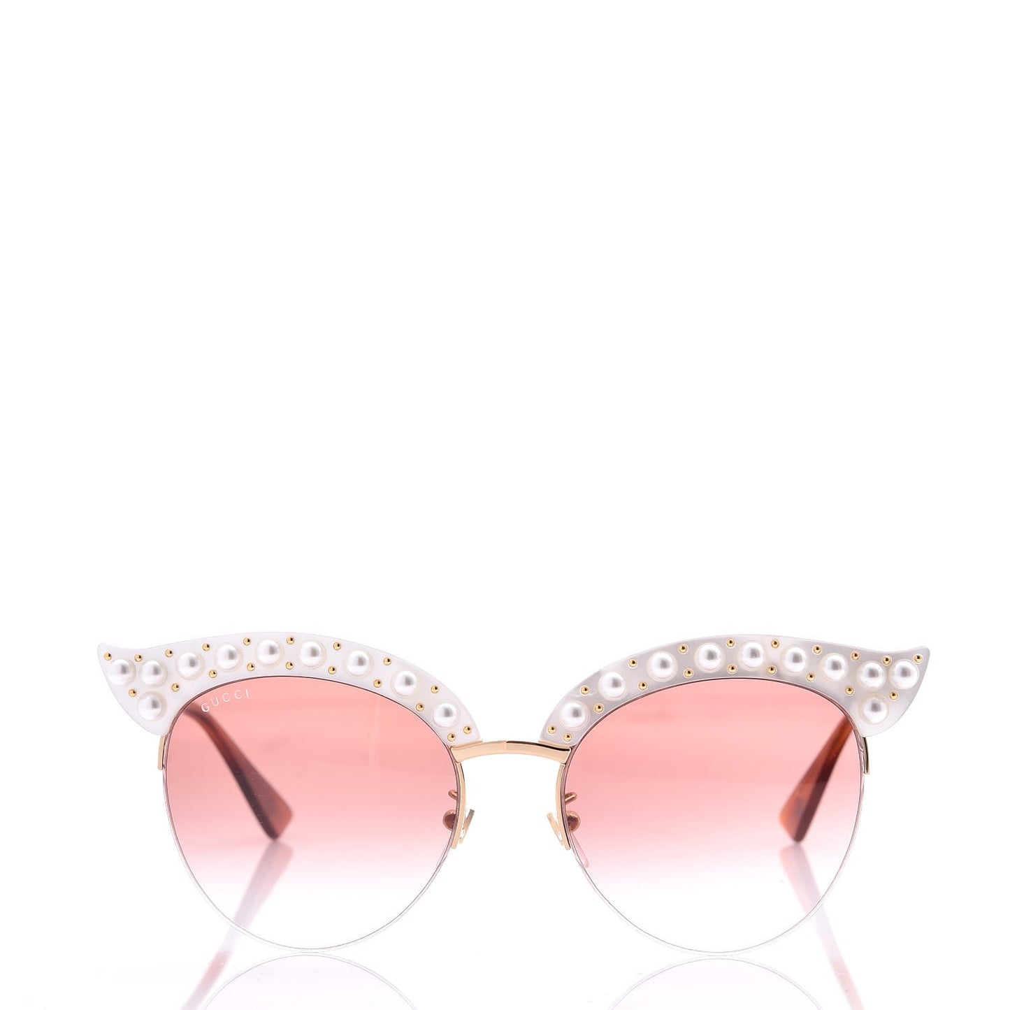 Pearl Cat Eye Sunglasses GG0212S White