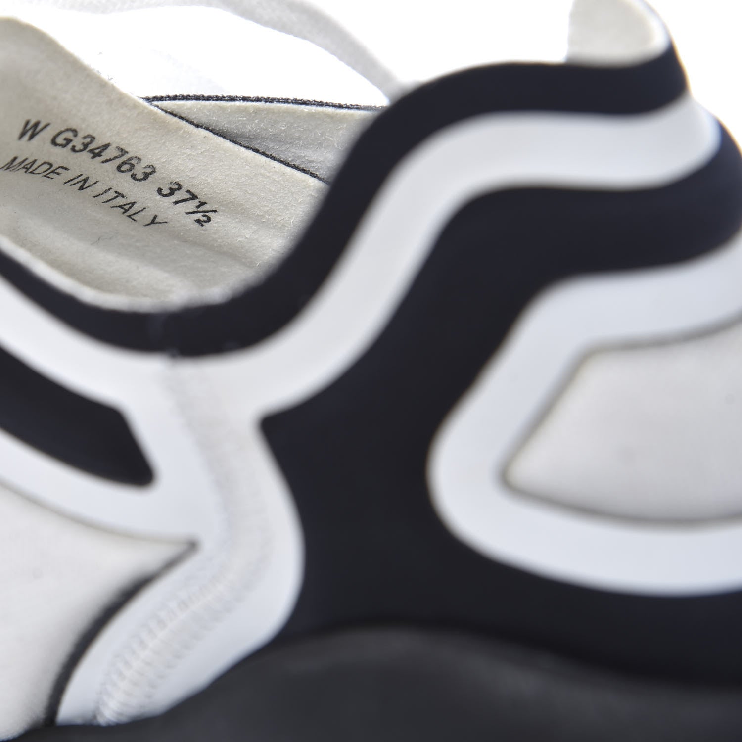Chanel Suede Calfskin Stretch Fabric CC Sneakers 37.5 White 8 of 9