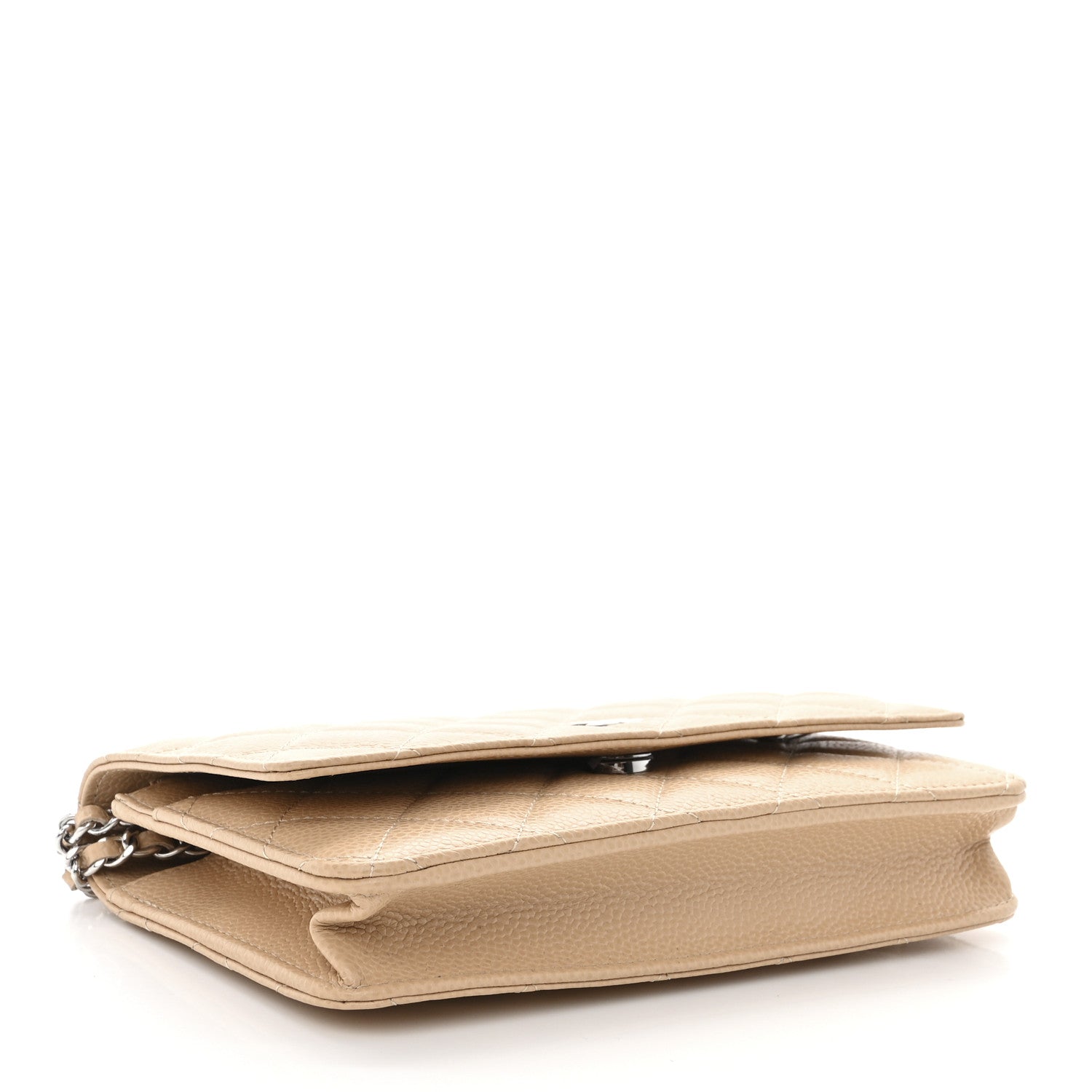 Chanel Caviar Quilted Wallet on Chain WOC Beige 4 of 13