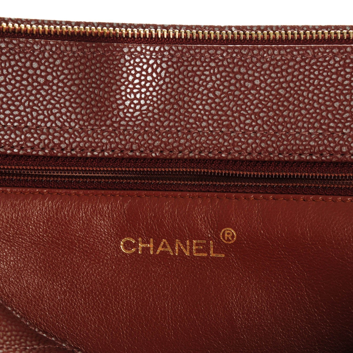 Chanel Metallic Caviar Shoulder Bag Brown 6 of 8