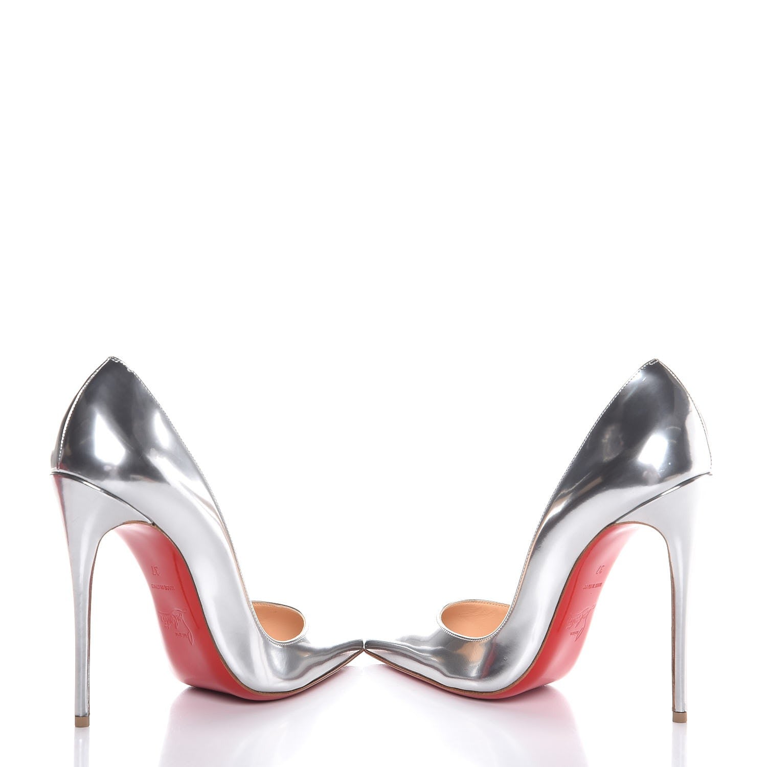 Christian Louboutin Metallic Calfskin So Kate 120 Pumps 37 Silver 6 of 9