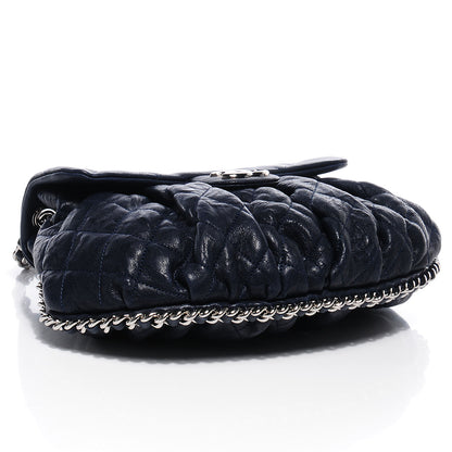 Chanel Calfskin Chain Around Medium Messenger Bag Navy 5 of 9