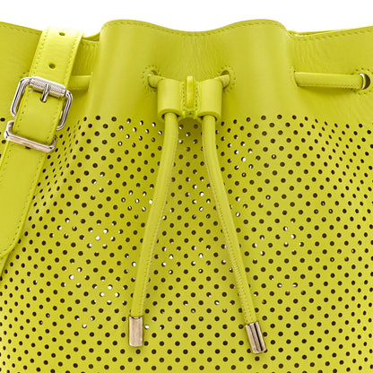 Proenza Schouler Calfskin Perforated Medium Bucket Bag Sulphur 8 of 14