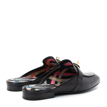 Hermes Goatskin Oz Mules 36 Black 4 of 11