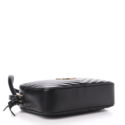 Saint Laurent Calfskin Matelasse Monogram Lou Camera Bag Black 4 of 10