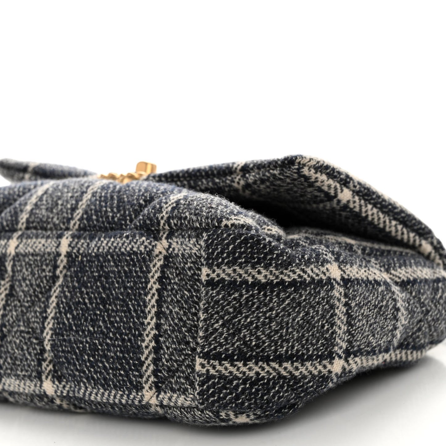 Tweed Quilted Medium Chanel 19 Flap Grey Navy