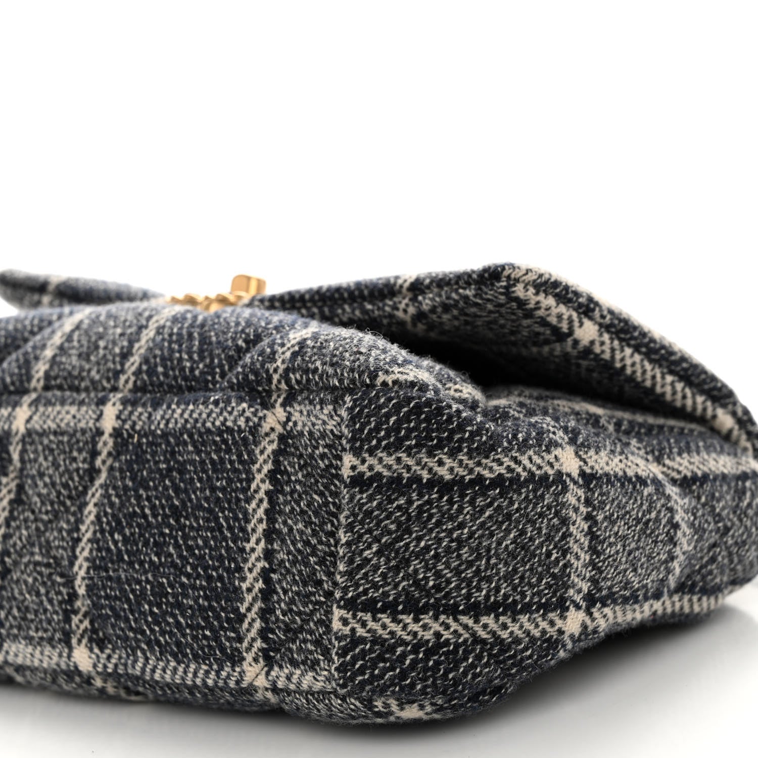 Chanel Tweed Quilted Medium Chanel 19 Flap Grey Navy 10 of 10
