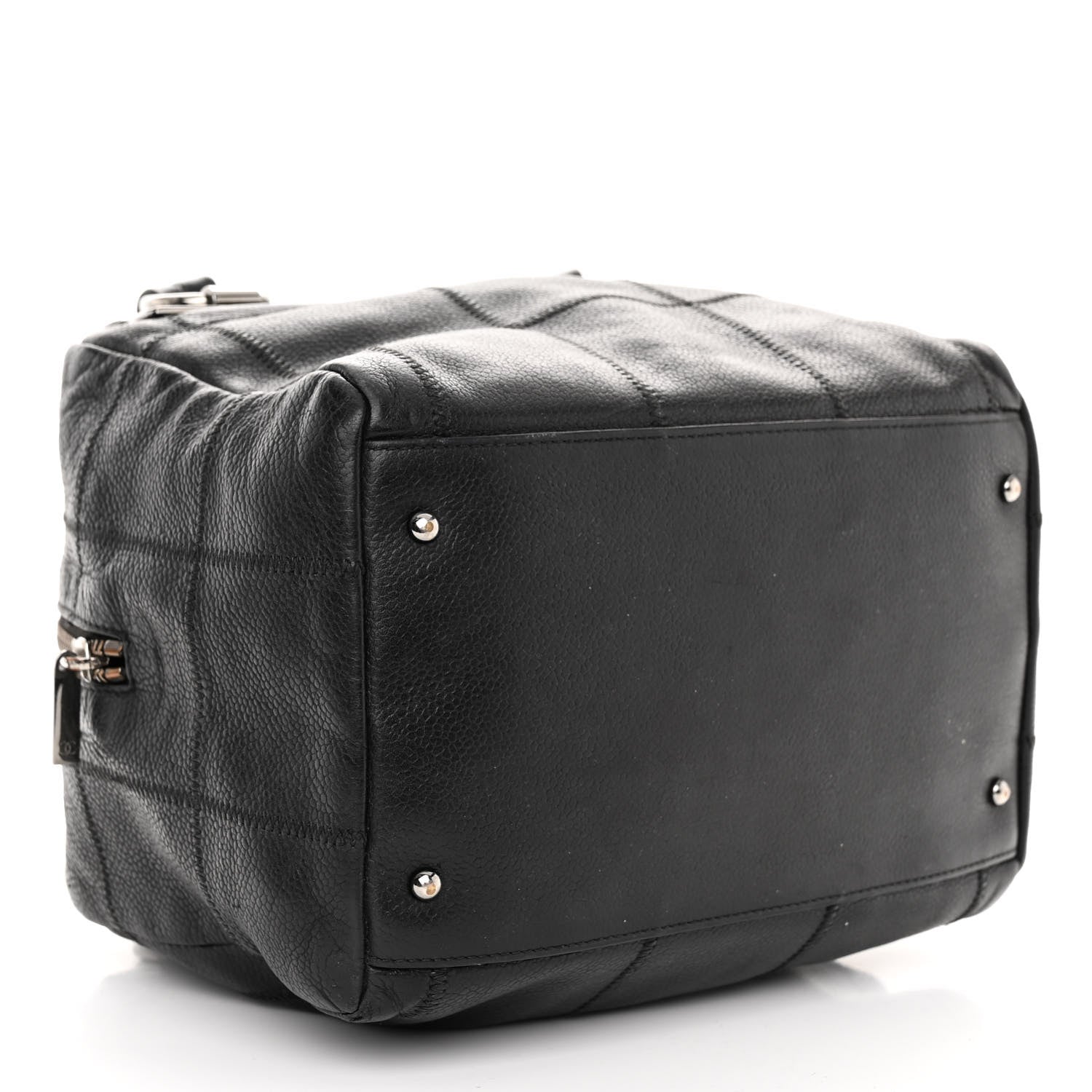 Chanel Caviar Square Stitched Bowler Black 4 of 10