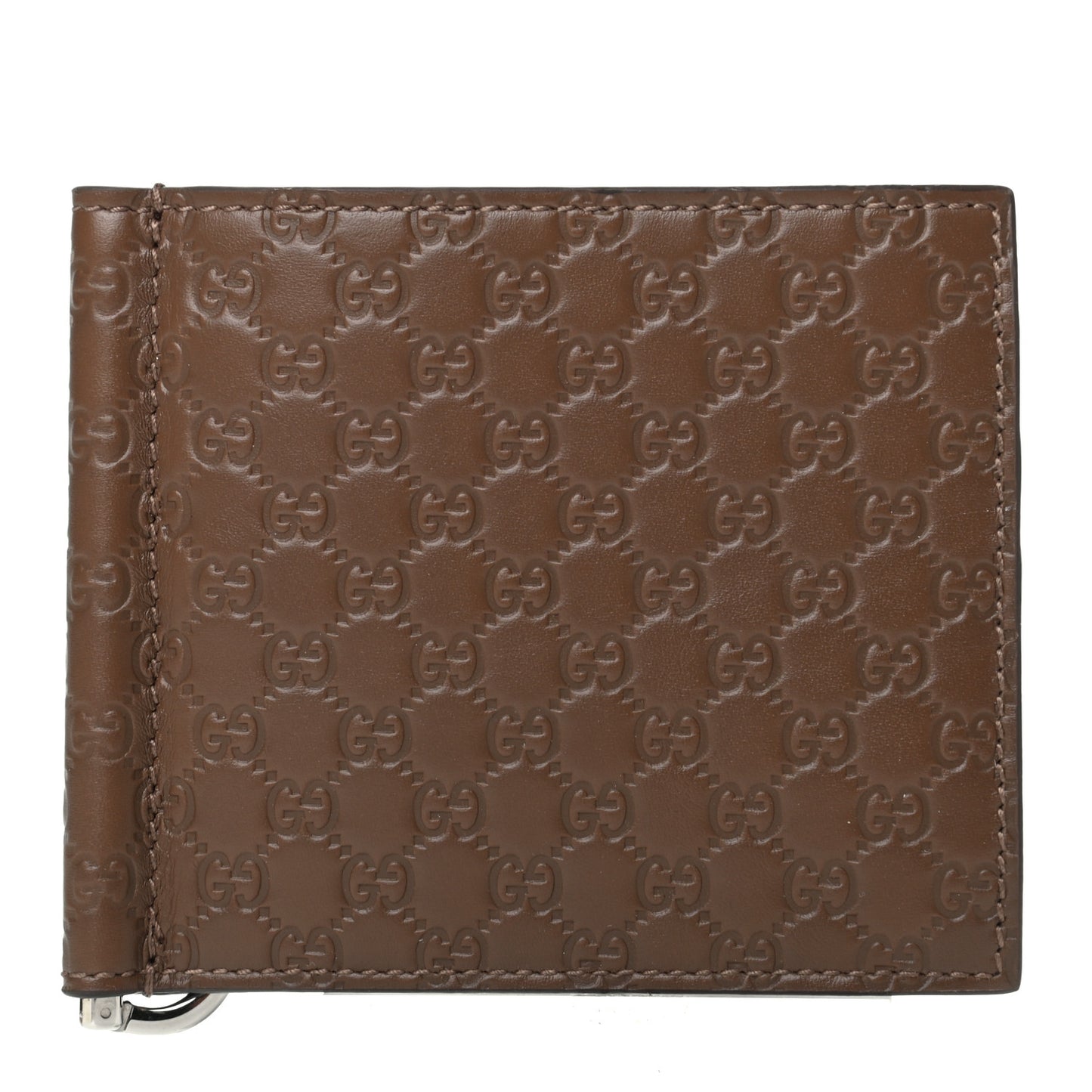 Microguccissima Bi-Fold Money Clip Wallet Acero