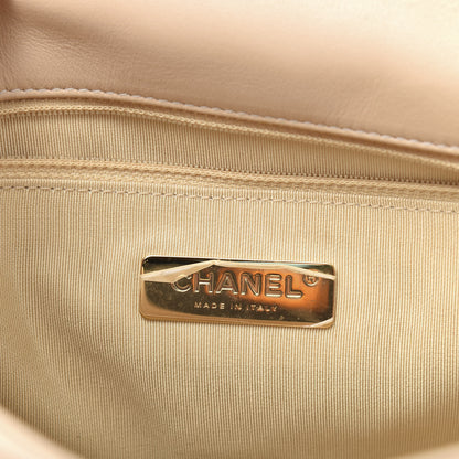 Chanel Lambskin Quilted Medium 19 Flap Light Beige 6 of 11