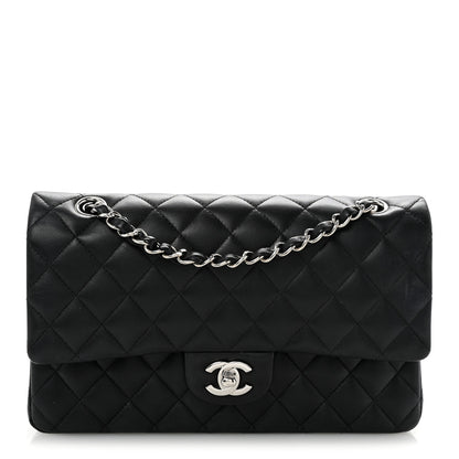 Chanel Lambskin Quilted Medium Double Flap Black 1 of 15