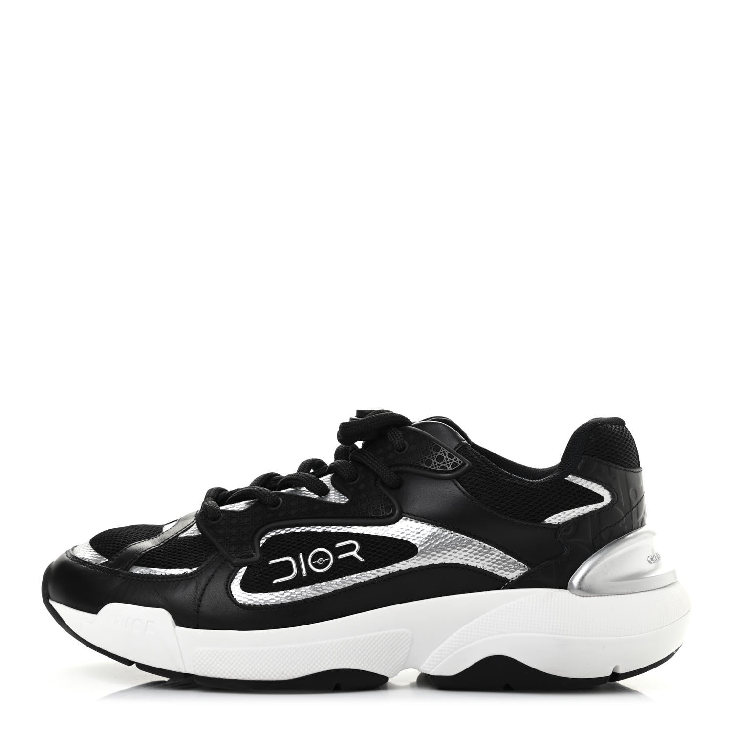 Christian Dior X Sorayama Ripstop Nylon Calfskin Womens B24 Runtek Sneakers 38 Black 1 of 8